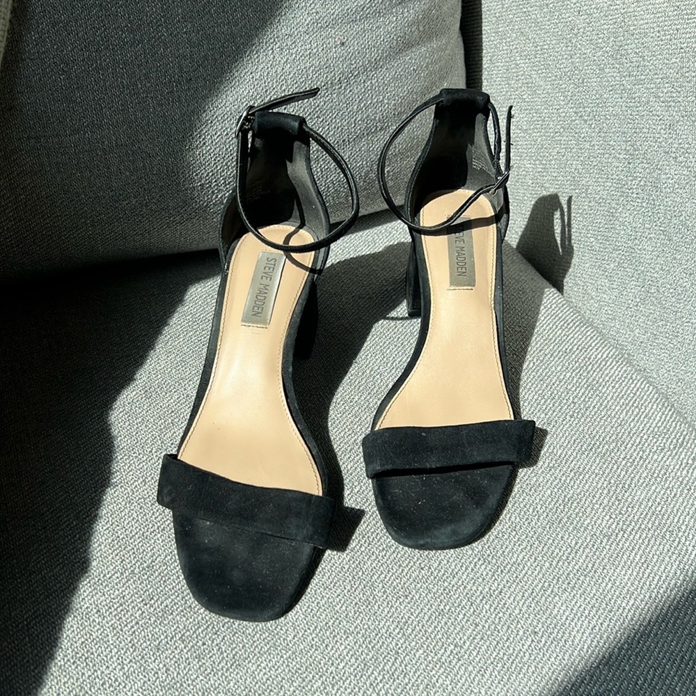 Black Suede Steven Madden Block Heel - image 1